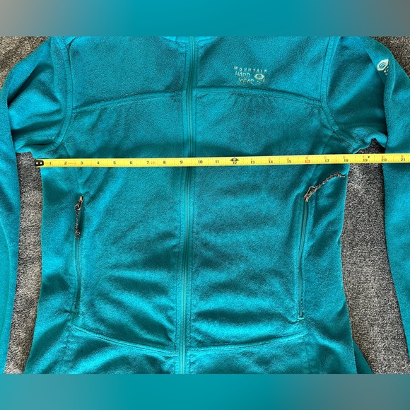 Mountain Hardwear Women's Pyxis Teal Full-Zip Fleece Jacket, Size Medium - Picture 9 of 9